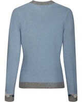 Linksstrickjacke mit Blümchen, Luis Steindl