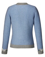 Linksstrickjacke mit Blümchen, Luis Steindl