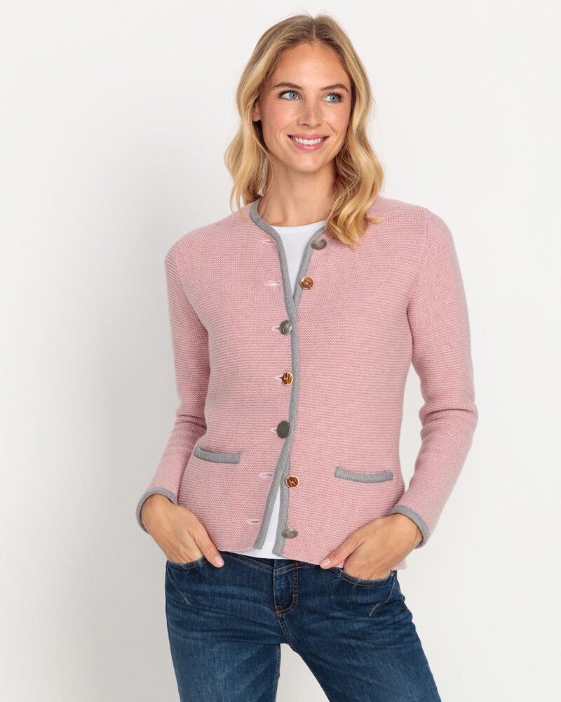 Linksstrickjacke mit Hirschstick, REITMAYER