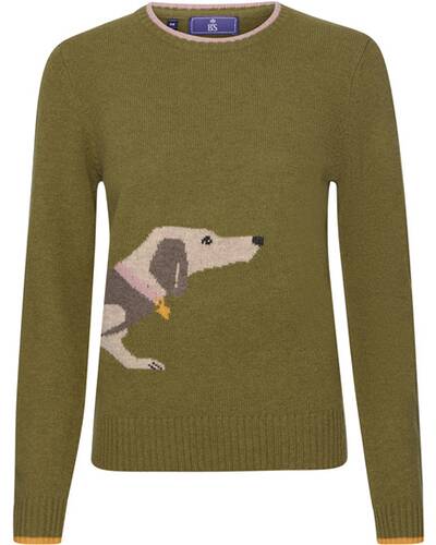 Pullover mit Dackelmotiv, Brigitte von Schönfels