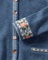 Lange Strickjacke mit Jacquard-Muster, REITMAYER