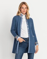 Lange Strickjacke mit Jacquard-Muster, REITMAYER