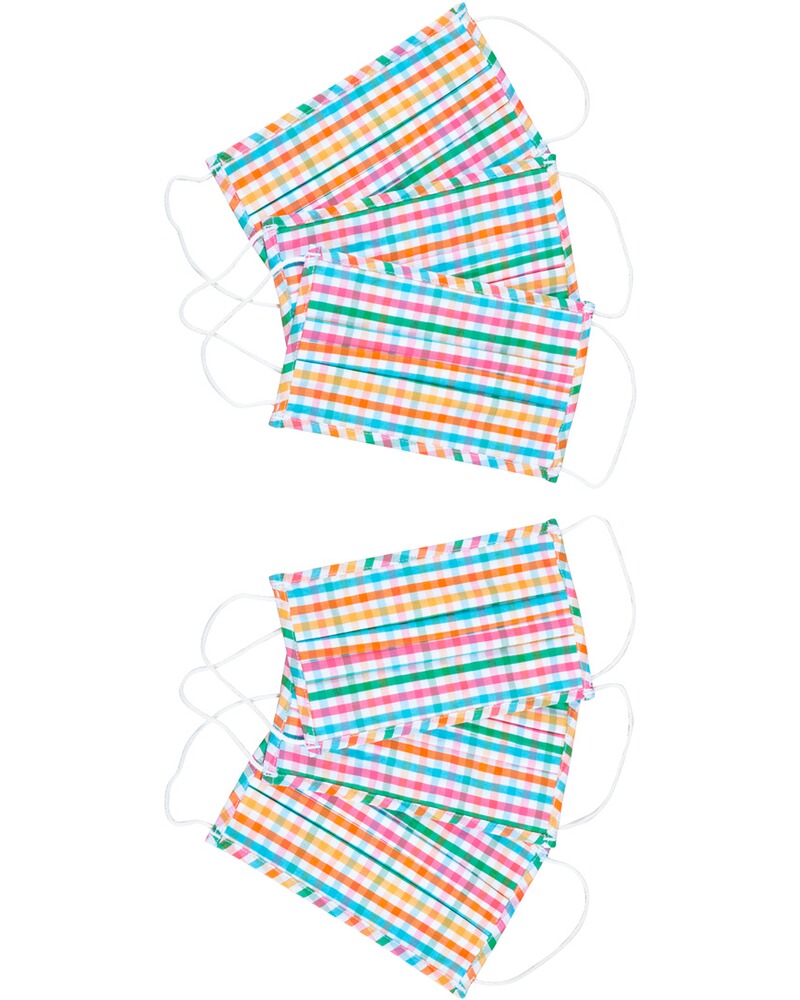 6er Pack Mund-Nasen-Maske Karos
