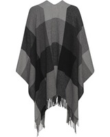 Karo-Cape mit Fransen, HIGHMOOR