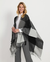 Karo-Cape mit Fransen, HIGHMOOR