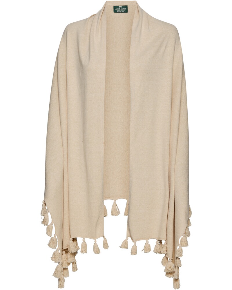 Poncho mit Bommeln