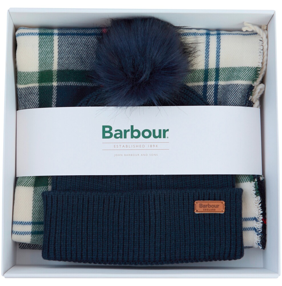 Set: Beanie Dover & Schal Hailes, Barbour