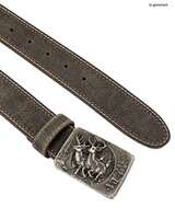 Ledergürtel mit Hirschmotiv-Schließe, Wabersich