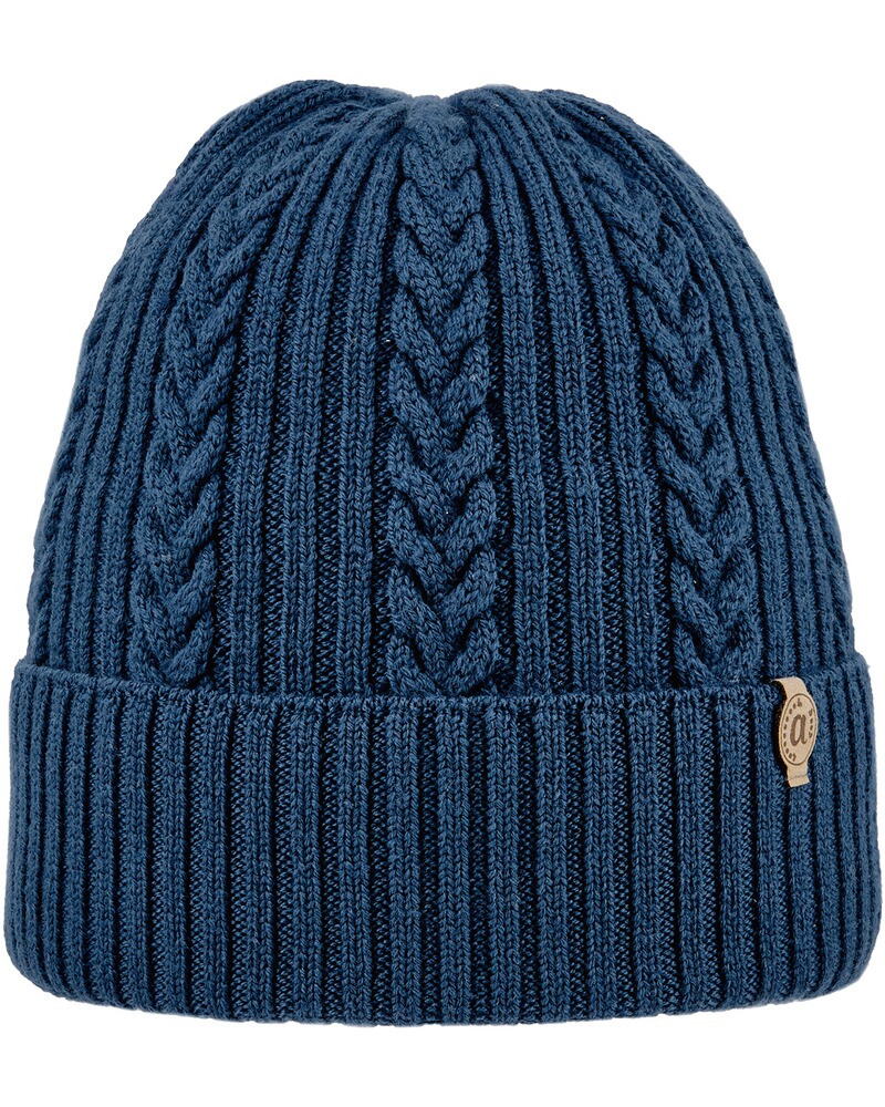 Damen Zopfstrick-Mütze Merino
