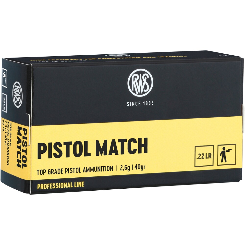 .22 lfb. Pistol Match 2,6g/40grs.