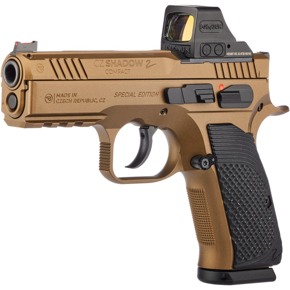 Pistole Shadow 2 Compact Deep Bronze OR mit Red-Dot, CZ