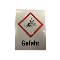 Gefahrensymbolschild DIN A 7, Rottweil