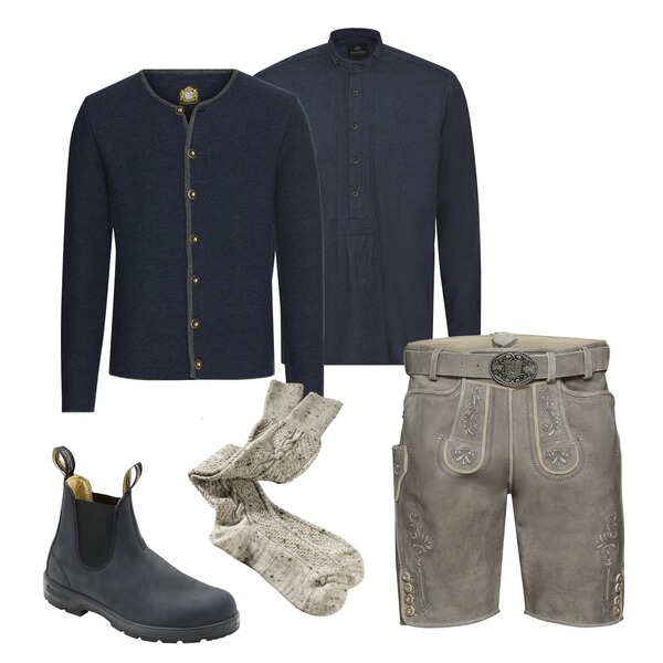 Noblesse in Blau und Steingrau!