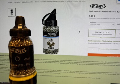 Bewertungsbild zu der Überschrift Die Walther PremiumSteel BBS werden leider in einer völlig anderen Flasche als abgebildet geliefert!