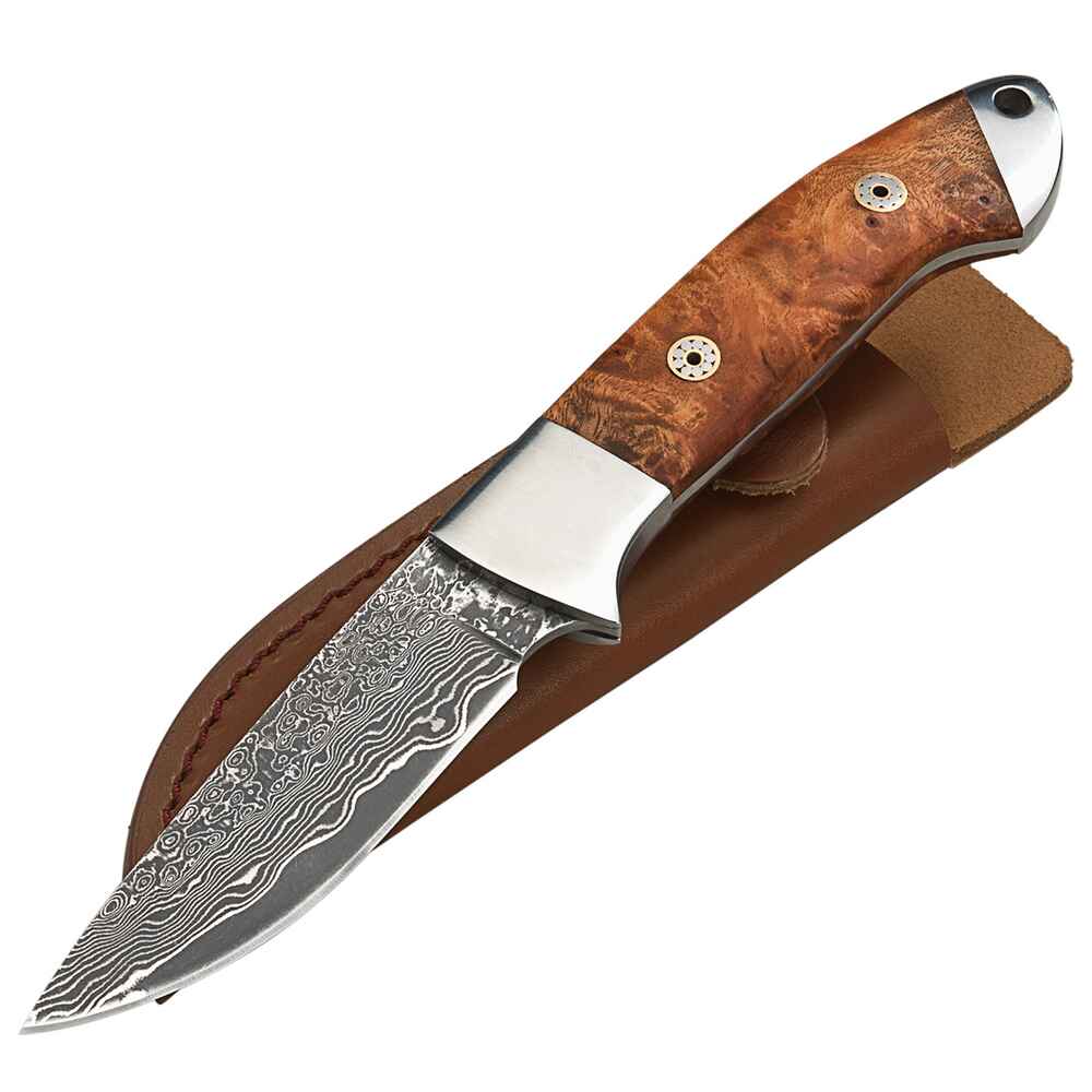 Parforce Messer Damast/Wurzelholz - Messer - Messer & Werkzeuge