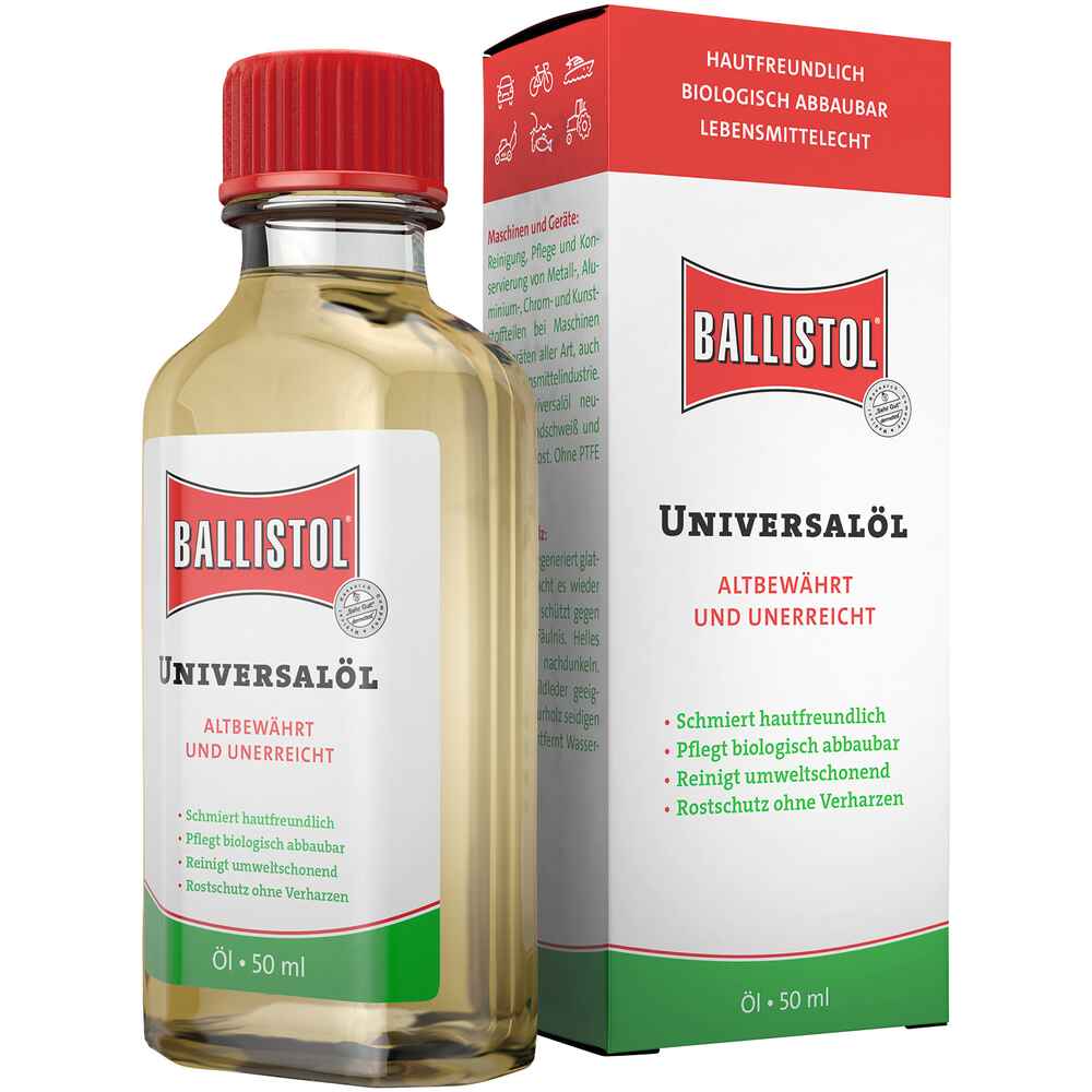BALLISTOL Ballistol Universalöl (Flasche 50 ml) 0,05 l - Waffenpflege &  Pufferpatronen - Waffenzubehör Online Shop