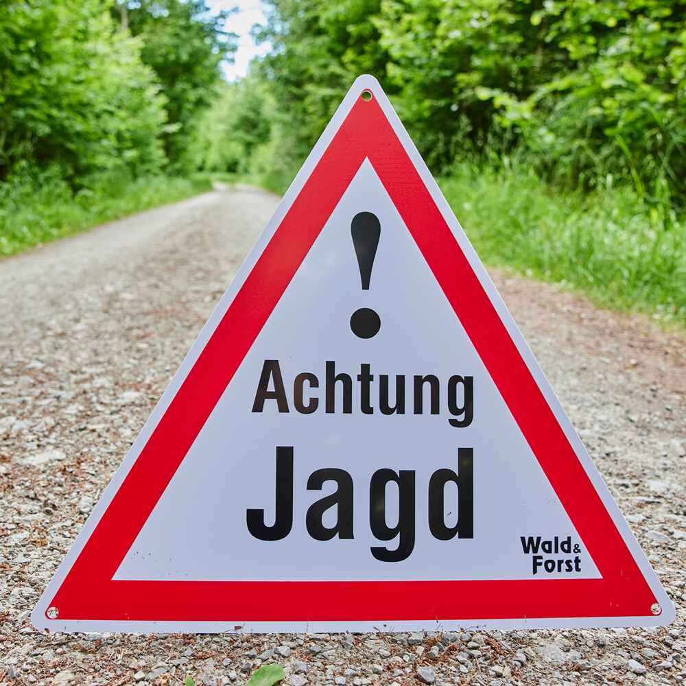 Wald & Forst Warnschild Achtung Jagd – 3er-Pack