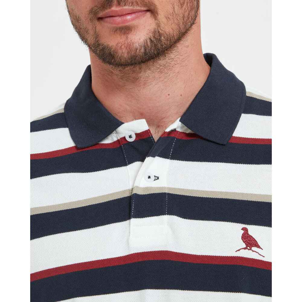 Schöffel Country Poloshirt - FRANKONIA - Shirts - St. & (Navy/Bordeaux Stripe) - | Sweats Herrenmode Shop Ives Mode Bekleidung Online
