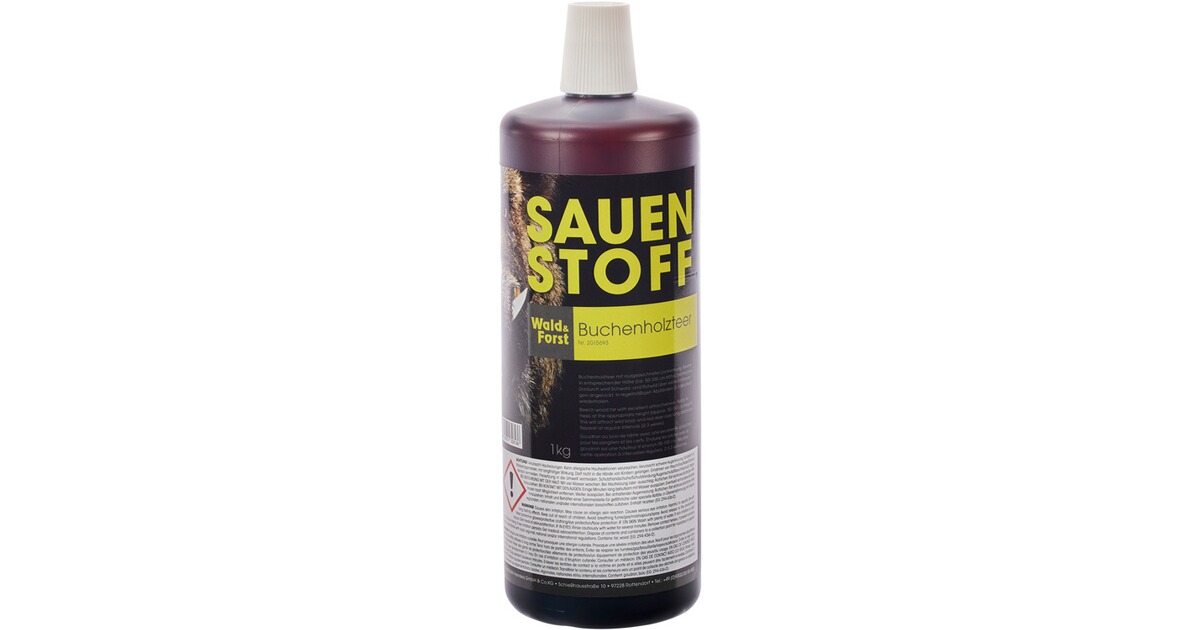 Wald & Forst Buchenholzteer Sauenstoff (1-kg-Flasche) 1 kg - Kirrung &  Fütterung - Jagdbedarf - Ausrüstung - Jagd Online Shop