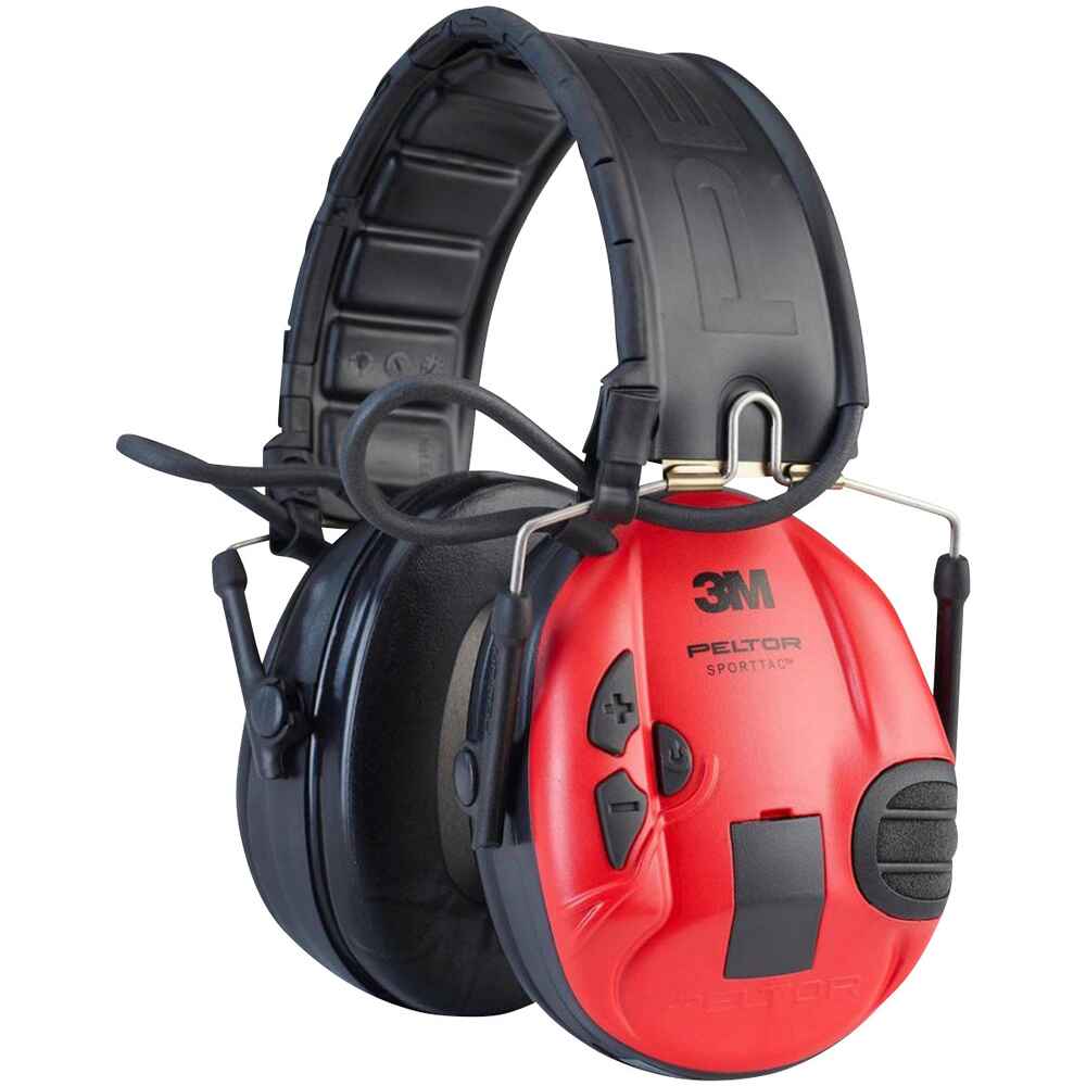 3M Peltor Aktivgehörschutz SportTac (Rot/Schwarz) - Gehörschutz -  Sportbedarf - Ausrüstung Online Shop