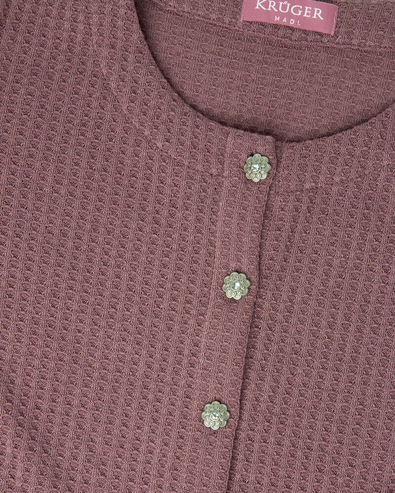 Krüger Madl Strick-Trachtenjacke (Beere) Strick Bekleidung
